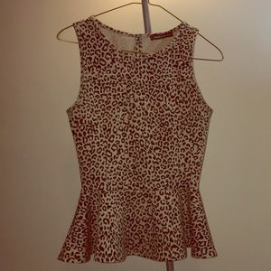 Cheetah form-fitting blouse